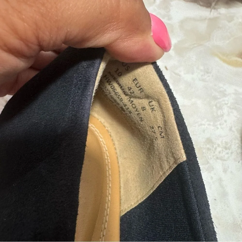 Hush Puppies Bounce Navy Suede Flats Size 10 Workwear Casual Minimalist‎ Comfort